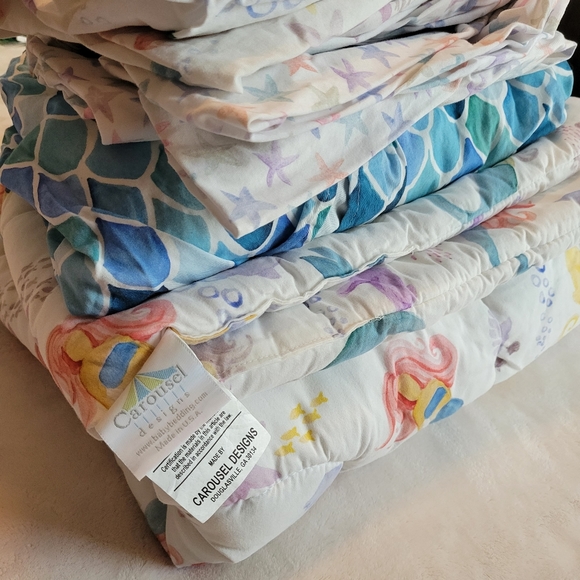 Unique Carousel Designs Mermaid Crib bedding with Comforter - Picture 10 of 10
